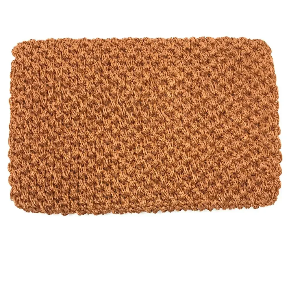 genie Vintage Rust Woven Straw Clutch Envelope Style